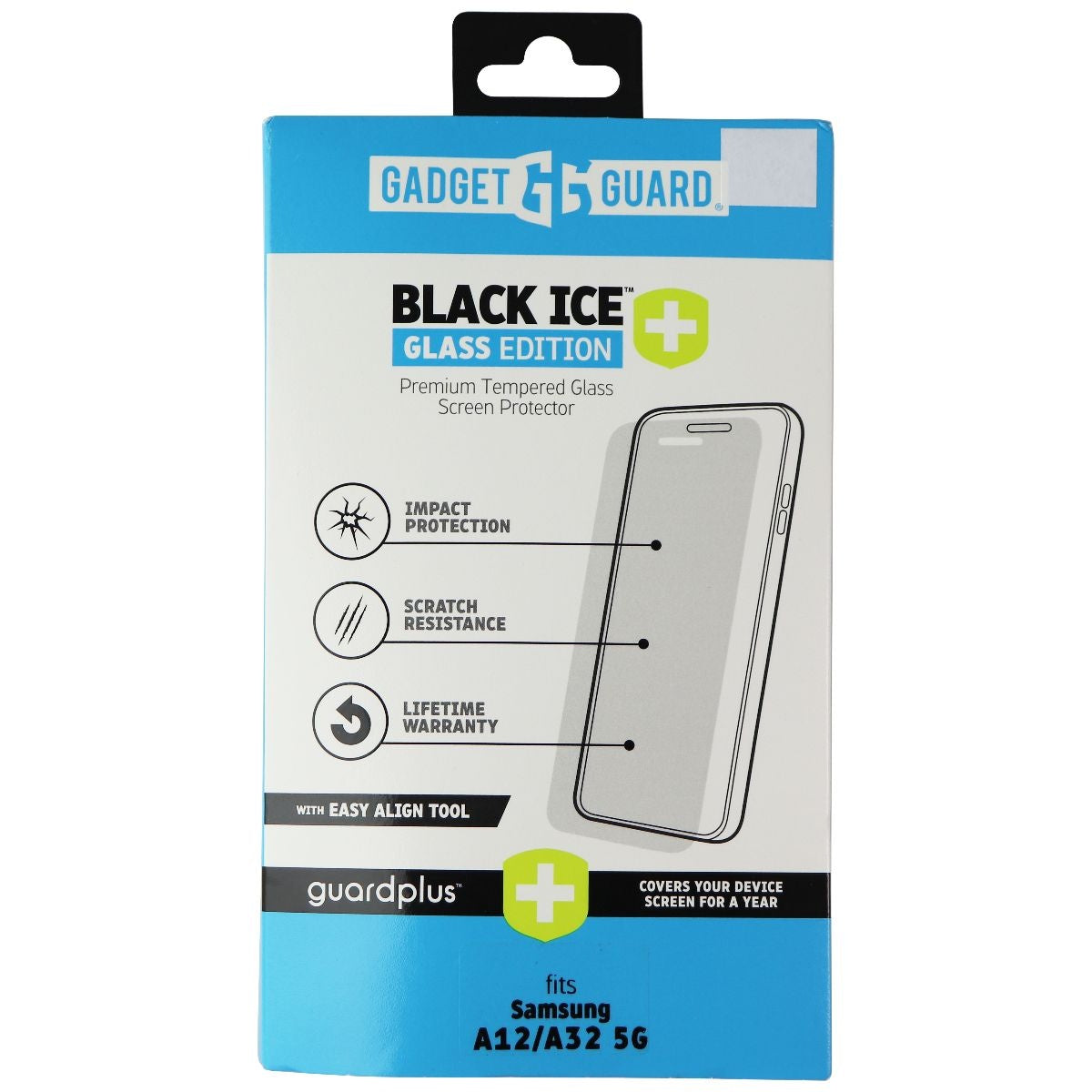 Gadget Guard Black Ice+ (Plus) Glass Edition for Samsung Galaxy A12/A32 5G Cell Phone - Screen Protectors Gadget Guard    - Simple Cell Bulk Wholesale Pricing - USA Seller