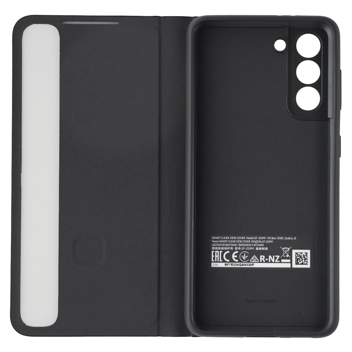 Samsung S-View Flip Cover for Galaxy S21 & S21 5G - Black (EF-ZG991CBE) Cell Phone - Cases, Covers & Skins Samsung    - Simple Cell Bulk Wholesale Pricing - USA Seller