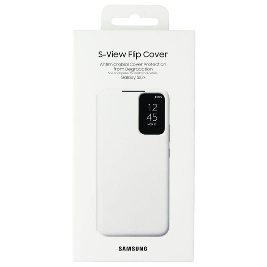 Samsung S-View Flip Cover for Samsung Galaxy (S22+) - White (EF-ZS906CWEGUS) Cell Phone - Cases, Covers & Skins Samsung    - Simple Cell Bulk Wholesale Pricing - USA Seller