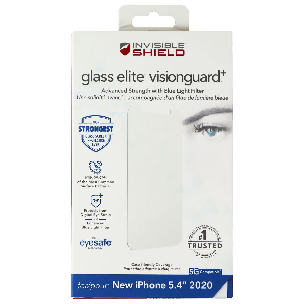 ZAGG InvisibleShield GlassElite VisionGuard+ Screen Protector for iPhone 12 Mini Cell Phone - Screen Protectors Zagg    - Simple Cell Bulk Wholesale Pricing - USA Seller