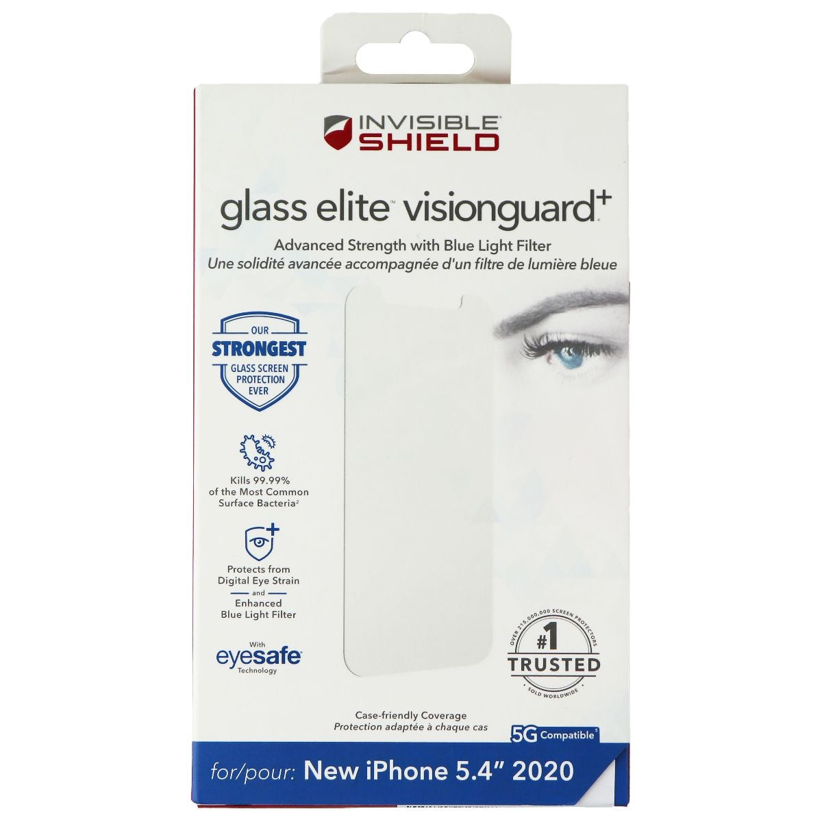 ZAGG InvisibleShield GlassElite VisionGuard+ Screen Protector for iPhone 12 Mini Cell Phone - Screen Protectors Zagg - Simple Cell Bulk Wholesale Pricing - USA Seller