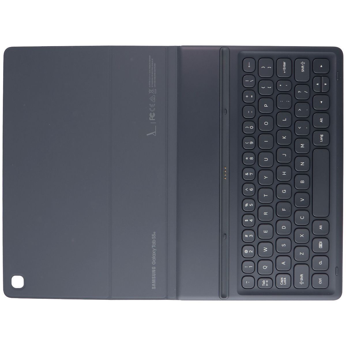 Official Samsung Book Cover Keyboard for Galaxy Tab S5e - Dark Gray