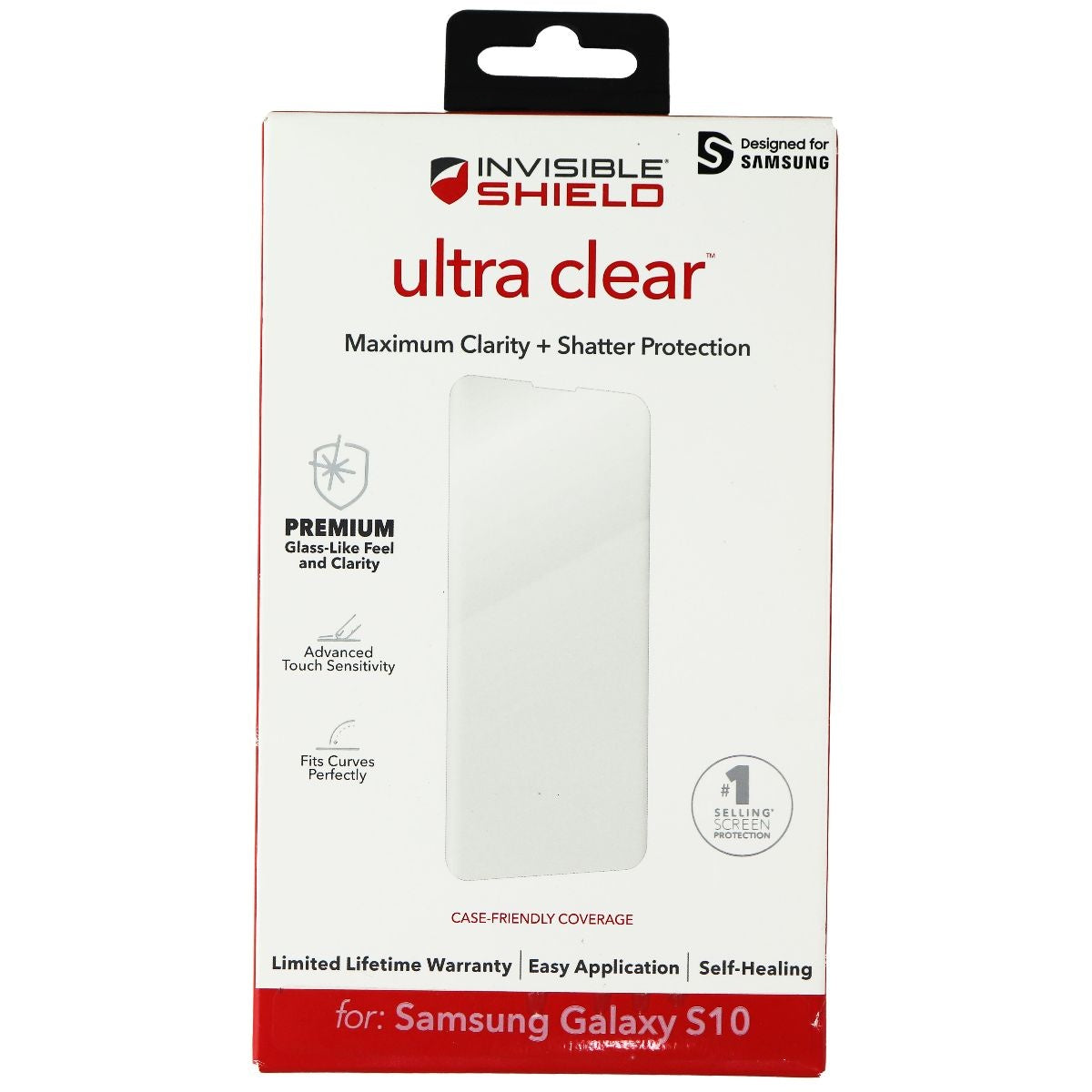 ZAGG InvisibleShield (Ultra Clear) Screen Protector for Galaxy S10 Cell Phone - Screen Protectors Zagg - Simple Cell Bulk Wholesale Pricing - USA Seller