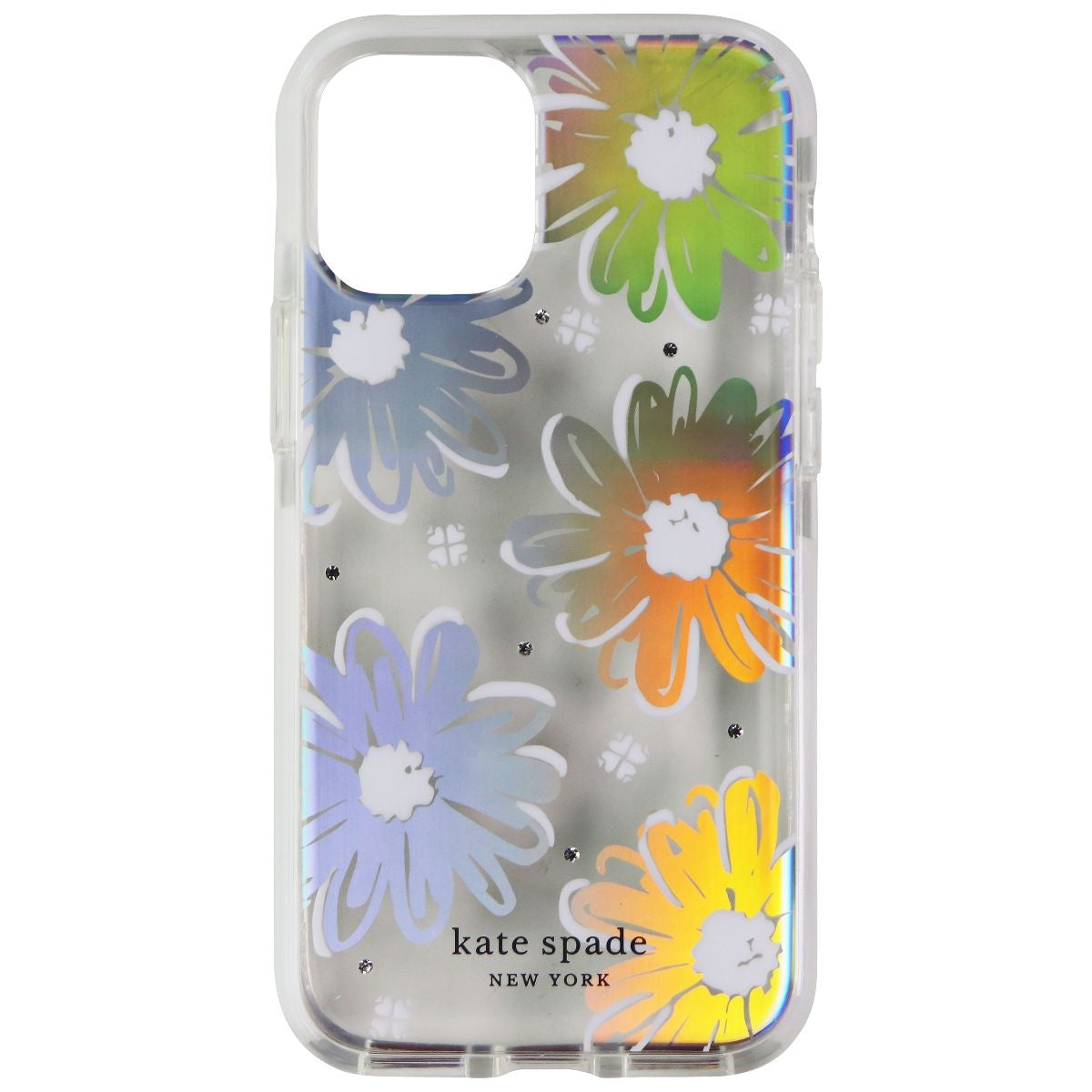 Kate Spade Defensive Hardshell Case for iPhone 12 mini - Daisy Iridescent Foil Cell Phone - Cases, Covers & Skins Kate Spade - Simple Cell Bulk Wholesale Pricing - USA Seller