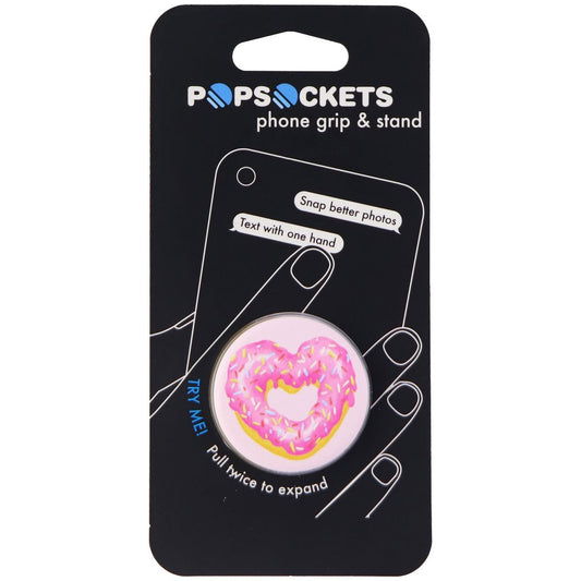 PopSockets: Collapsible Grip & Stand for Phones/Tablets - Strawberry Heart Donut Cell Phone - Mounts & Holders PopSockets - Simple Cell Bulk Wholesale Pricing - USA Seller