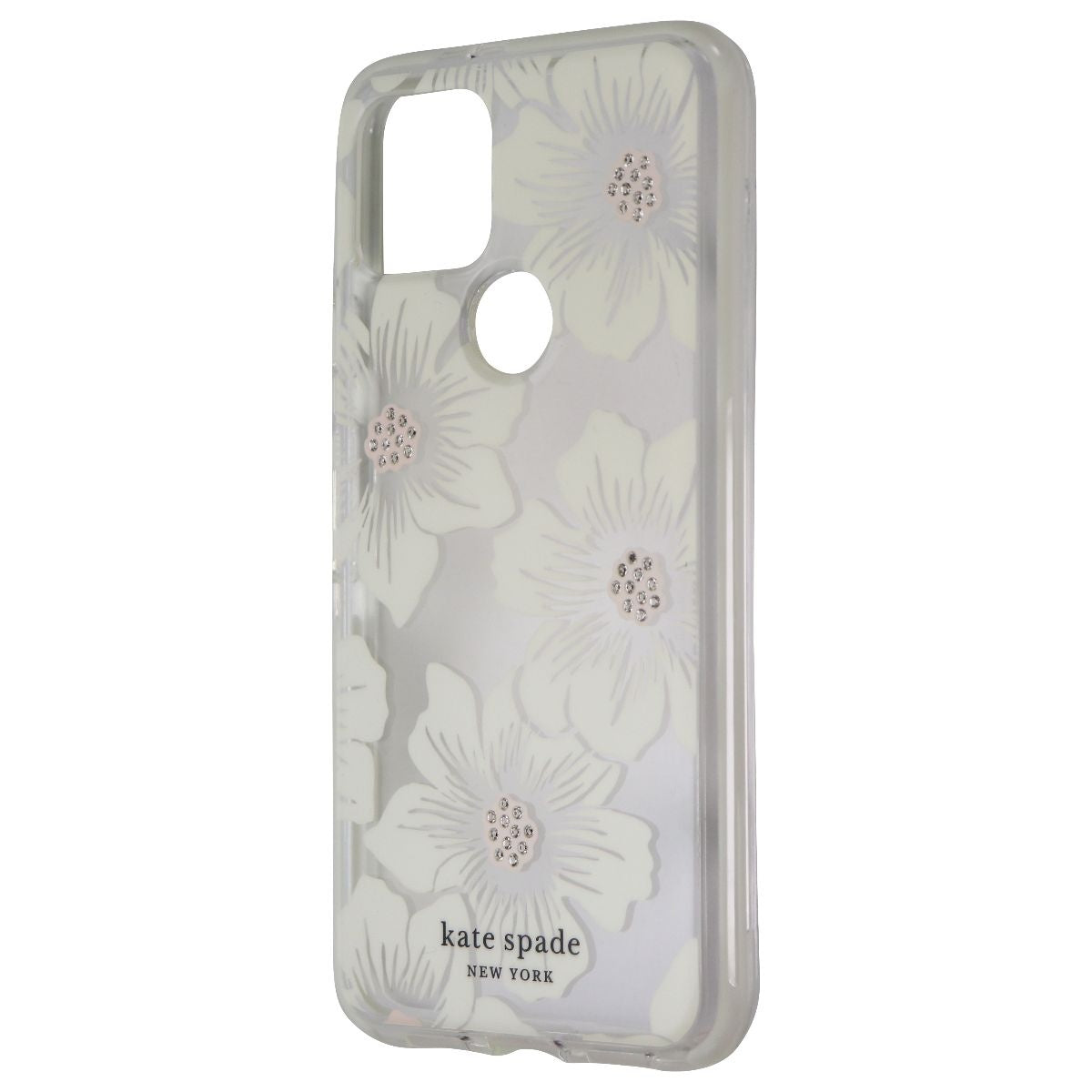 Kate Spade Defensive Hardshell Case for Google Pixel 5 - Hollyhock Floral Clear Cell Phone - Cases, Covers & Skins Kate Spade    - Simple Cell Bulk Wholesale Pricing - USA Seller