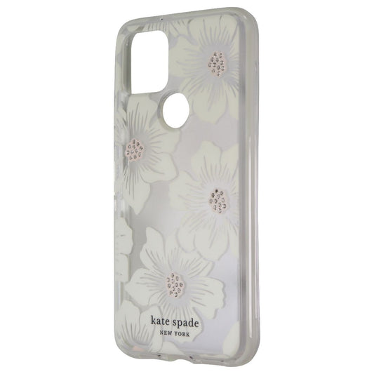 Kate Spade Defensive Hardshell Case for Google Pixel 5 - Hollyhock Floral Clear Cell Phone - Cases, Covers & Skins Kate Spade    - Simple Cell Bulk Wholesale Pricing - USA Seller