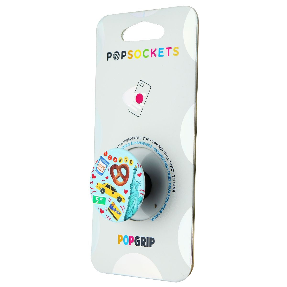 PopSockets PopGrip - Expanding Stand and Grip with Swappable Top - New York Cell Phone - Mounts & Holders PopSockets - Simple Cell Bulk Wholesale Pricing - USA Seller