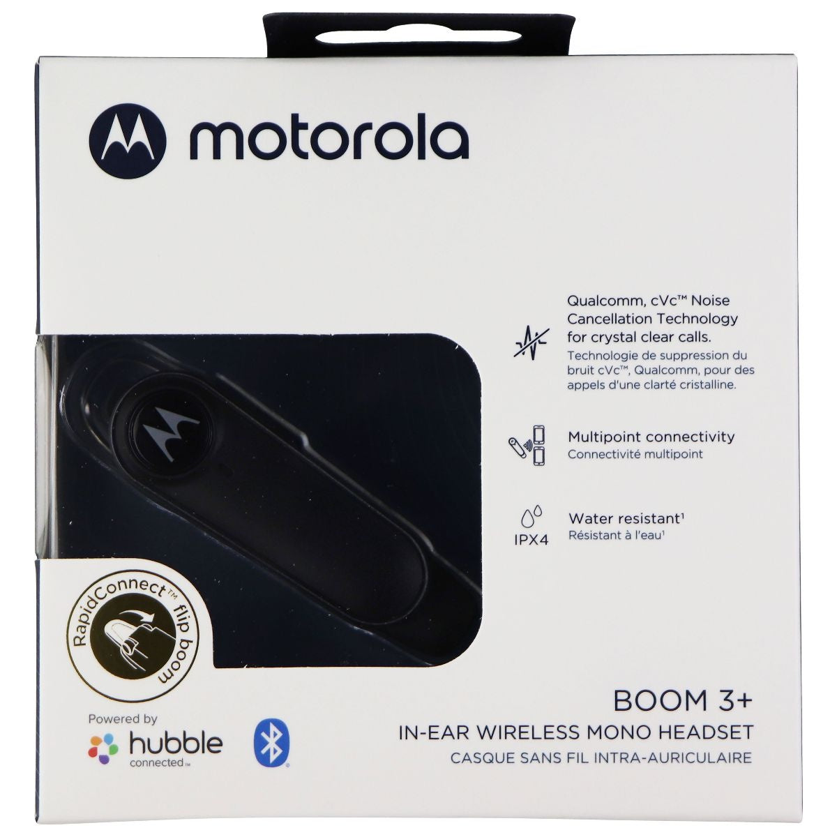 Motorola (Boom 3+) In-Ear Wireless Mono Headset w/ Alexa/Siri/Assistant - Black Cell Phone - Headsets Motorola - Simple Cell Bulk Wholesale Pricing - USA Seller