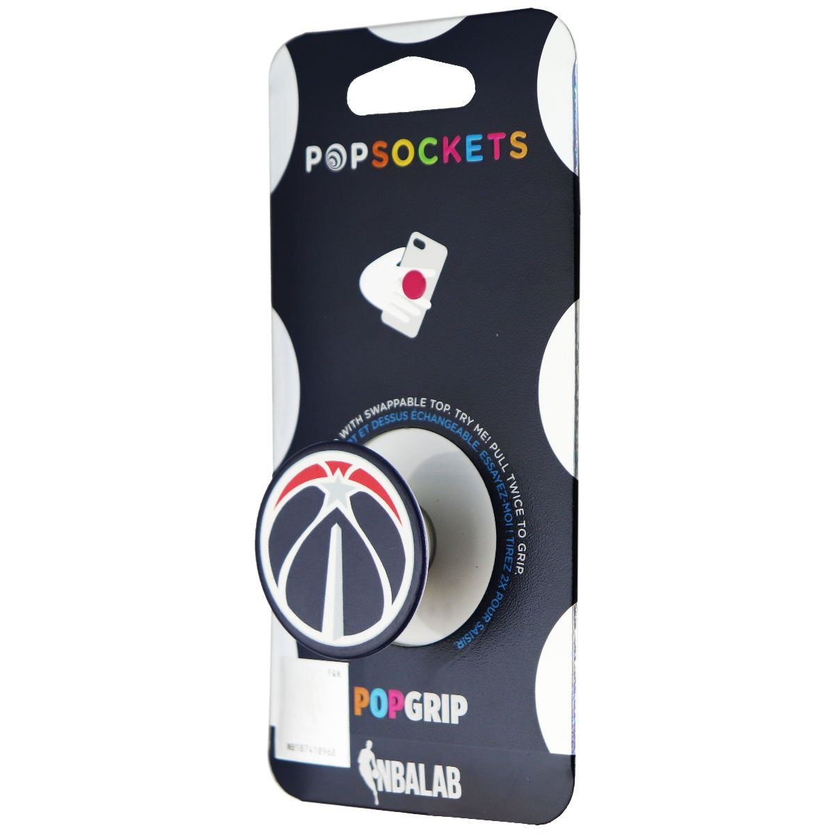 PopSockets PopGrip: Swappable Grip for Phones & Tablets - NBA - Wizards Logo Cell Phone - Mounts & Holders PopSockets - Simple Cell Bulk Wholesale Pricing - USA Seller