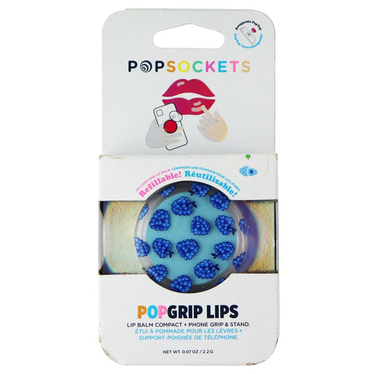 PopSockets PopGrip Lips Swappable Grip + Burts Bees Lip Balm - Blue Radberry Cell Phone - Mounts & Holders PopSockets - Simple Cell Bulk Wholesale Pricing - USA Seller