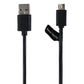 Hand Candy 2.5-Foot Micro-USB to USB Charge and Sync Cable - Black Cell Phone - Cables & Adapters Hand Candy - Simple Cell Bulk Wholesale Pricing - USA Seller