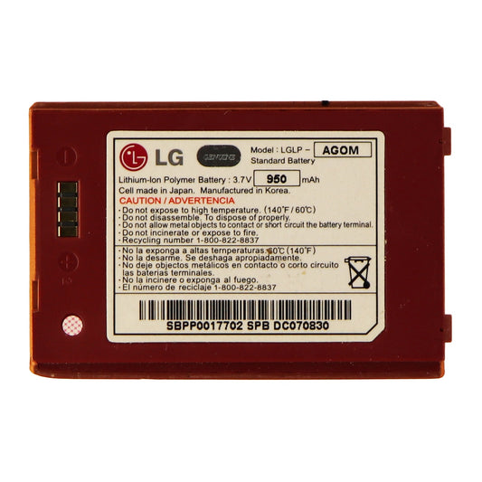 LG Rechargeable (LGLP-AGOM) OEM Battery (950mAh) for LG ENV Cell Phone - Batteries LG - Simple Cell Bulk Wholesale Pricing - USA Seller