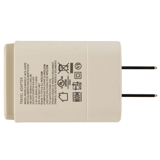 LG (MCS-02WDE) Wall Charger (5V/0.85A) for USB Travel Adapter - White Cell Phone - Cables & Adapters LG    - Simple Cell Bulk Wholesale Pricing - USA Seller