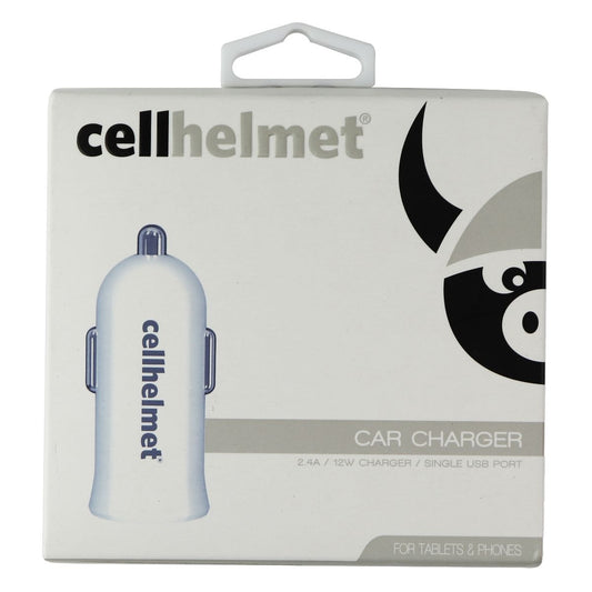 CellHelmet USB Single Port Car Charger (2.4A/12W) - White Cell Phone - Chargers & Cradles CellHelmet - Simple Cell Bulk Wholesale Pricing - USA Seller