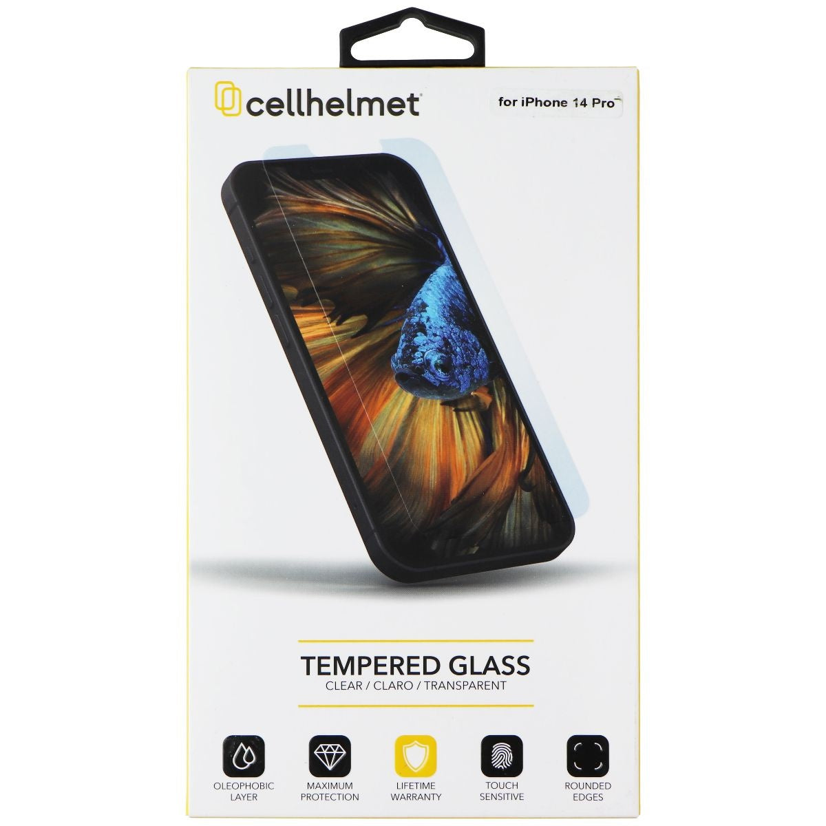 CellHelmet Tempered Glass for Apple iPhone 14 Pro - Clear Cell Phone - Screen Protectors CellHelmet    - Simple Cell Bulk Wholesale Pricing - USA Seller