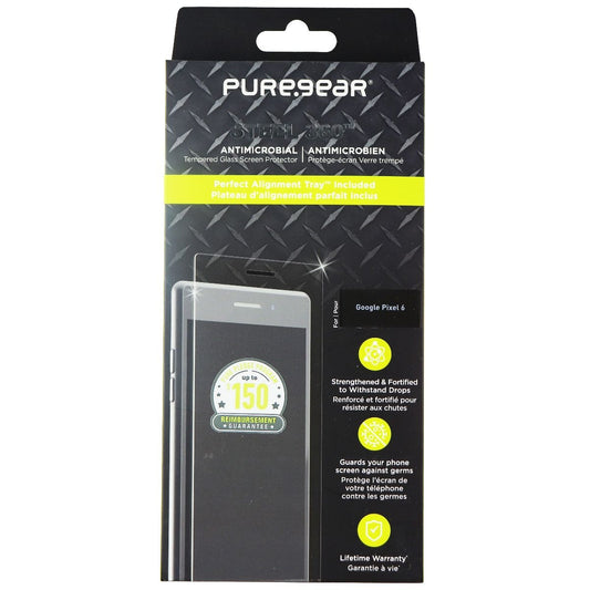 PureGear Steel 360 Series Tempered Glass with Alignment Tray for Google Pixel 6 Cell Phone - Screen Protectors PureGear    - Simple Cell Bulk Wholesale Pricing - USA Seller
