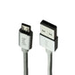 Budi (3-Ft) Micro-USB to USB Charge and Sync Braided Cable - Silver Cell Phone - Cables & Adapters Budi - Simple Cell Bulk Wholesale Pricing - USA Seller