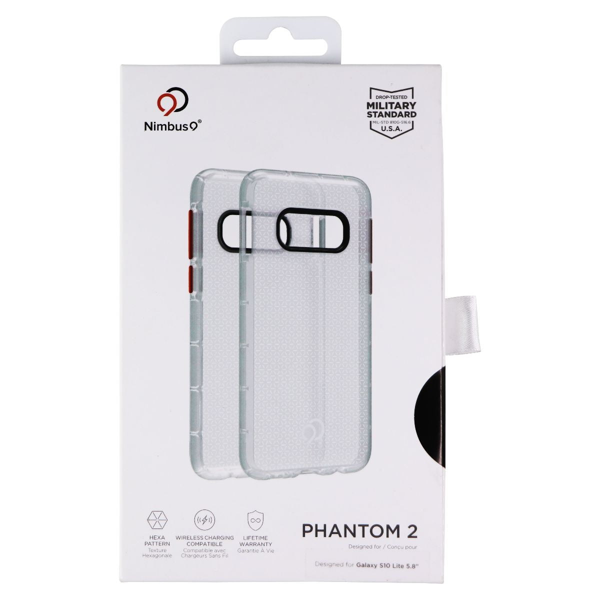 Nimbus9 Phantom 2 Series Case for Galaxy S10e - Clear/Red Cell Phone - Cases, Covers & Skins Nimbus9    - Simple Cell Bulk Wholesale Pricing - USA Seller