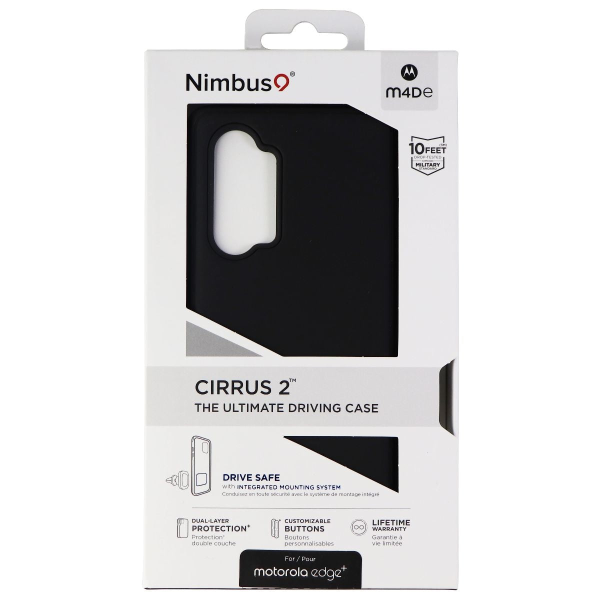 Nimbus9 Cirrus 2 Series Hard Case for Motorola Edge+ (2020) - Matte Black Cell Phone - Cases, Covers & Skins Nimbus9    - Simple Cell Bulk Wholesale Pricing - USA Seller