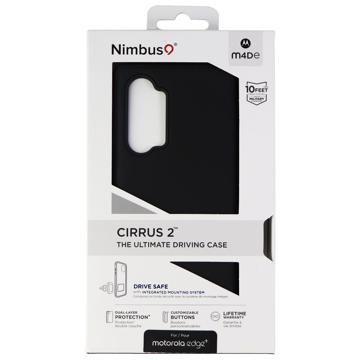 Nimbus9 Cirrus 2 Series Hard Case for Motorola Edge+ (2020) - Matte Black Cell Phone - Cases, Covers & Skins Nimbus9 - Simple Cell Bulk Wholesale Pricing - USA Seller