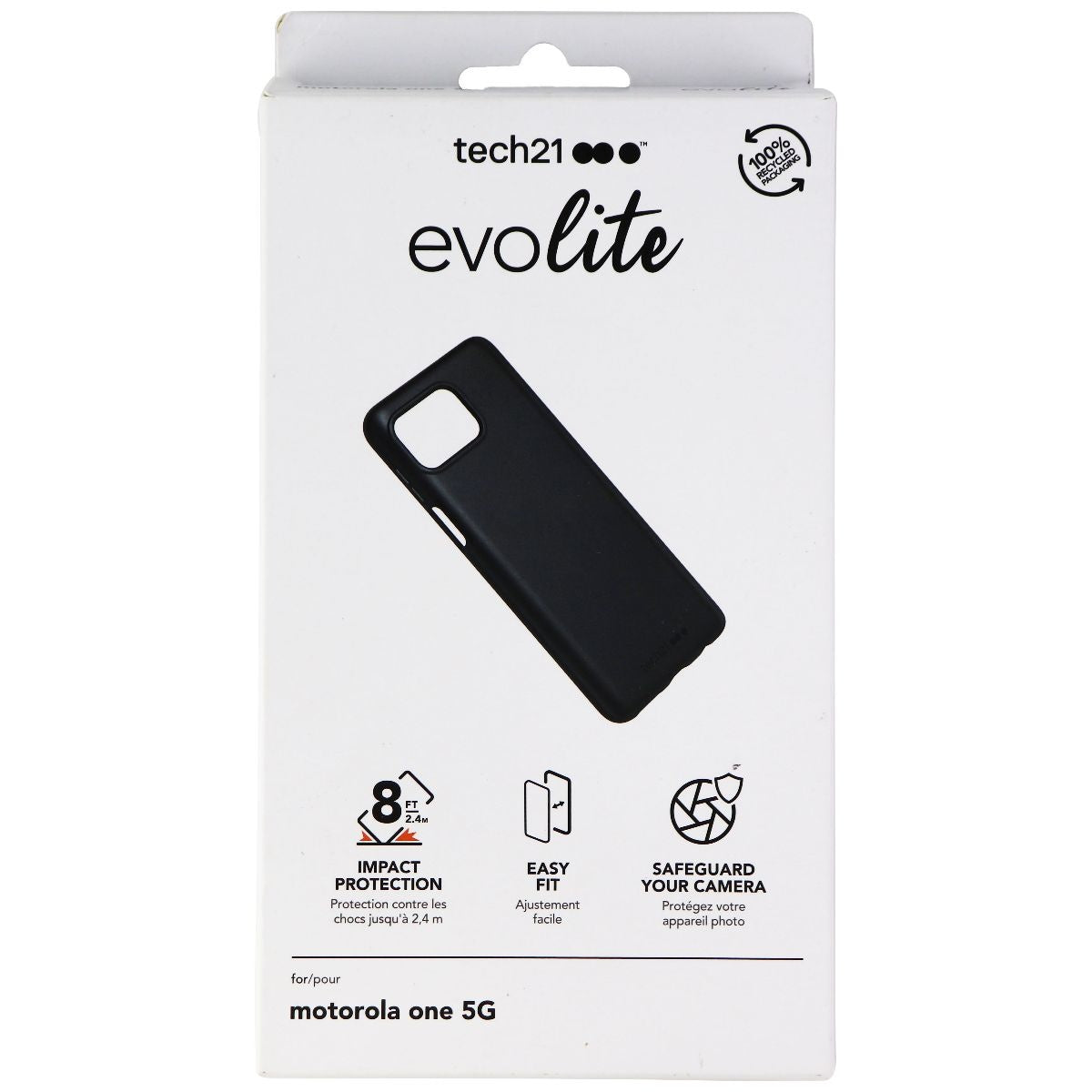 Tech21 Evo Lite Series Case for Motorola One (5G) - Black Cell Phone - Cases, Covers & Skins Tech21    - Simple Cell Bulk Wholesale Pricing - USA Seller