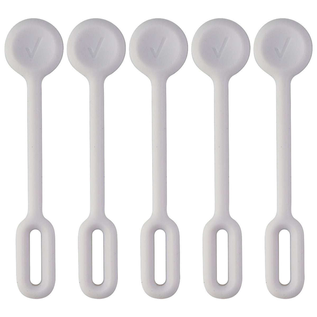 Verizon Rubber Cable Ties (5 Pack) for Cable Management and Storage - White Computer/Network - Cable Ties & Organizers Verizon - Simple Cell Bulk Wholesale Pricing - USA Seller