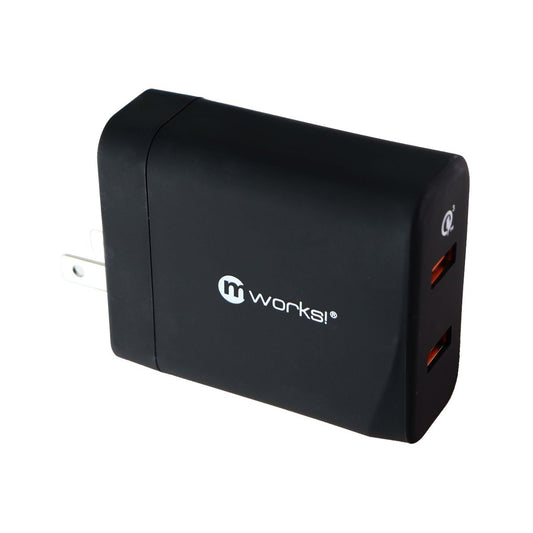 mworks! mPOWER! Dual Port USB Wall Charger (Adaptive Output) - Black Cell Phone - Chargers & Cradles mWorks!    - Simple Cell Bulk Wholesale Pricing - USA Seller