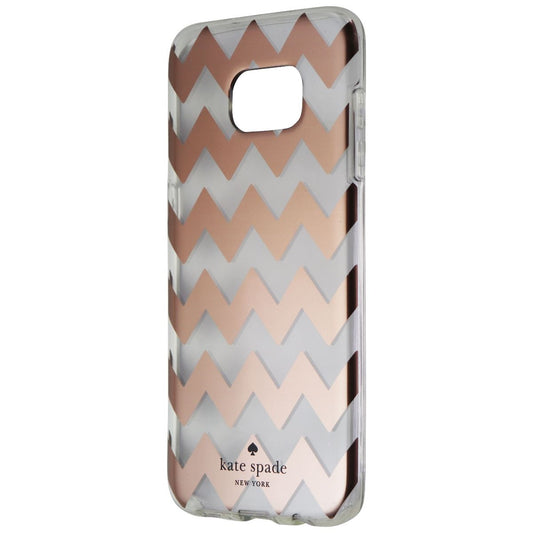 Kate Spade Hardshell Clear Case for Samsung Galaxy S7 Edge - Chevron Rose Gold Cell Phone - Cases, Covers & Skins Kate Spade    - Simple Cell Bulk Wholesale Pricing - USA Seller