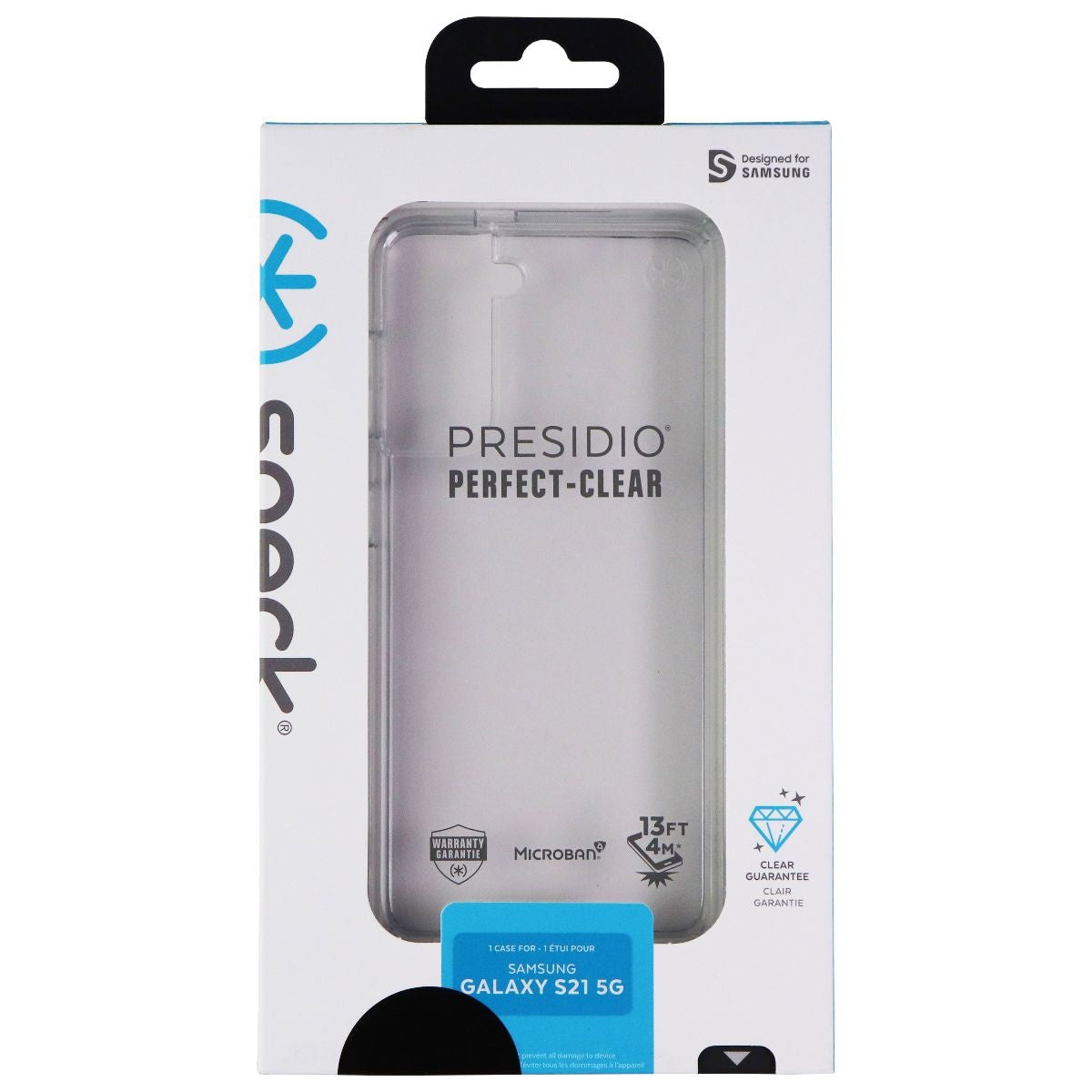Speck Presidio Perfect-Clear Case for Samsung Galaxy S21 5G - Clear Cell Phone - Cases, Covers & Skins Speck    - Simple Cell Bulk Wholesale Pricing - USA Seller