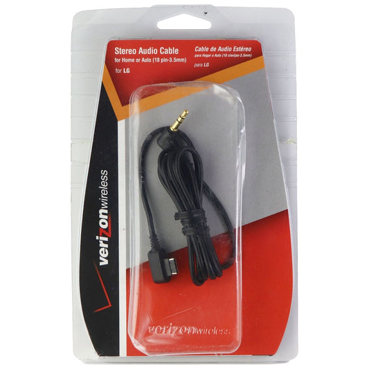 Verizon Wireless Stereo Audio Cable 18-Pin to 3.5mm for LG Devices - Black Cell Phone - Cables & Adapters Verizon    - Simple Cell Bulk Wholesale Pricing - USA Seller