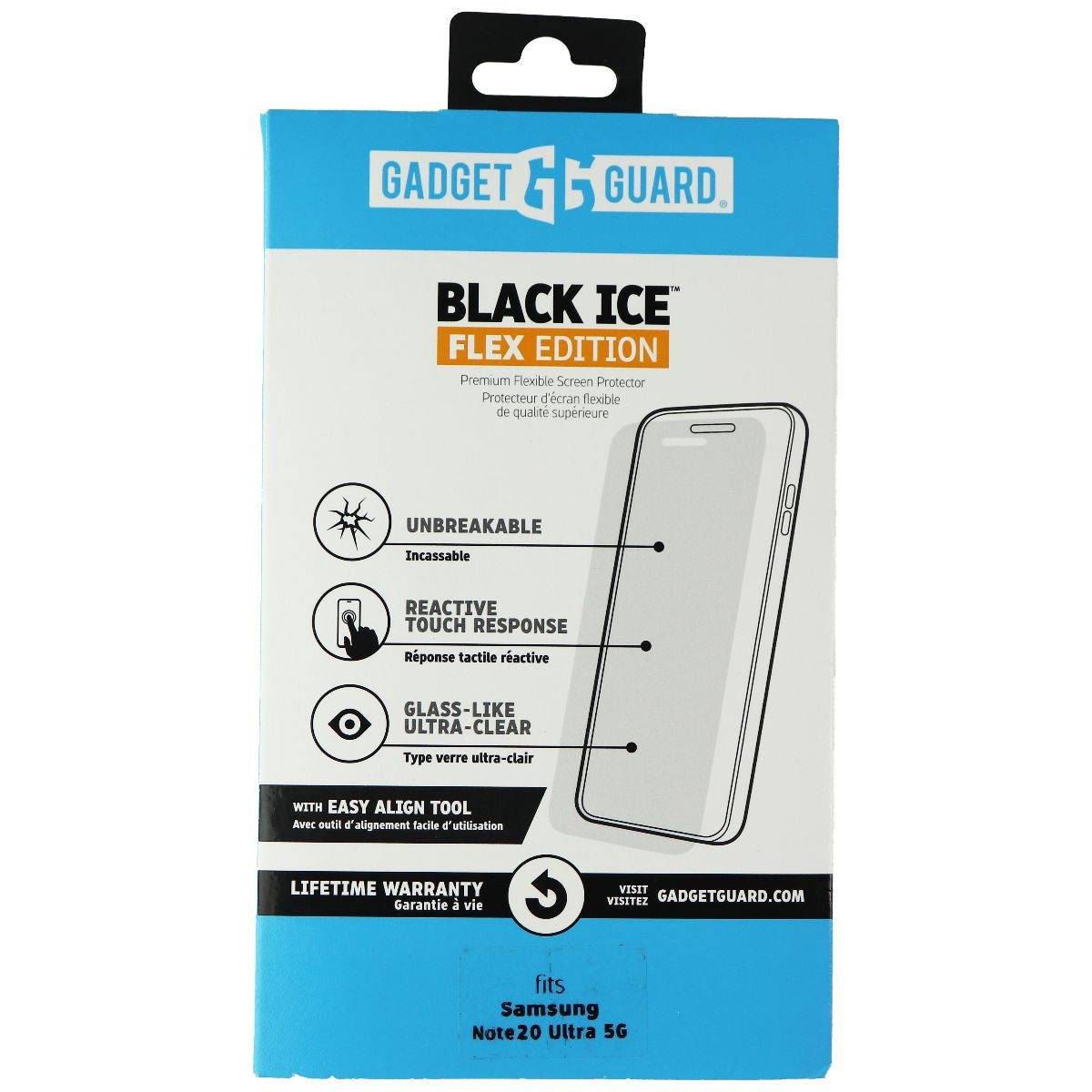Gadget Guard Black Ice Flex Screen Protector for Galaxy Note20 Ultra 5G Cell Phone - Screen Protectors Gadget Guard    - Simple Cell Bulk Wholesale Pricing - USA Seller