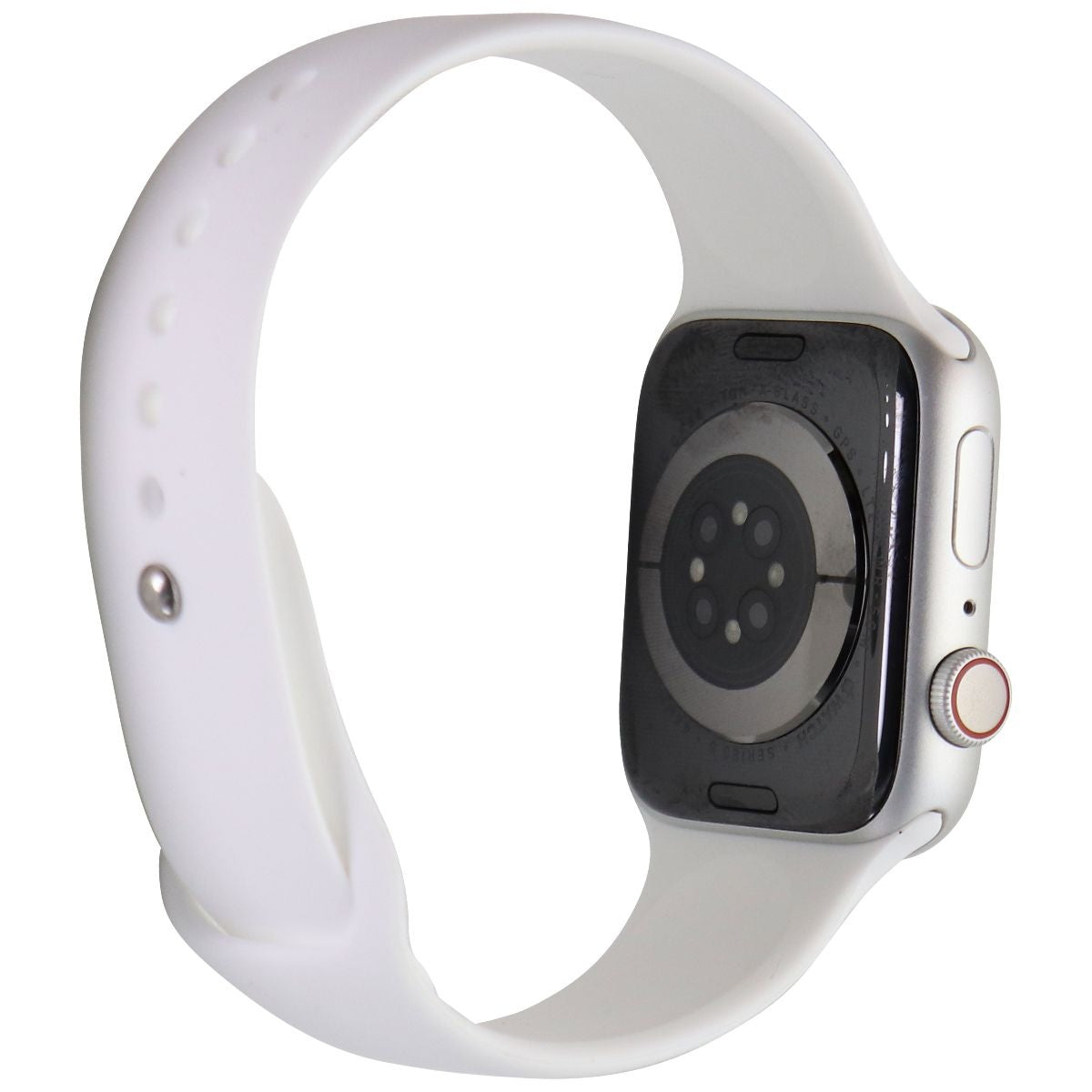 Apple Watch Series 6 (GPS + LTE) - 44mm Silver Aluminum/White Sport Band (A2294) Smart Watches Apple    - Simple Cell Bulk Wholesale Pricing - USA Seller