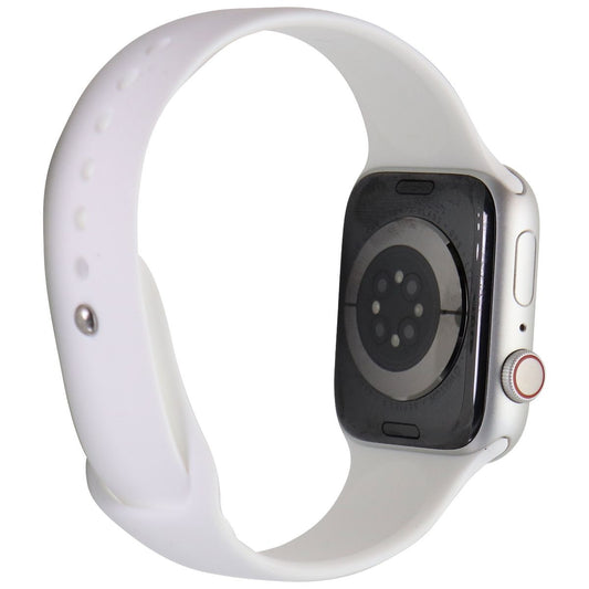 Apple Watch Series 6 (GPS + LTE) - 44mm Silver Aluminum/White Sport Band (A2294) Smart Watches Apple    - Simple Cell Bulk Wholesale Pricing - USA Seller