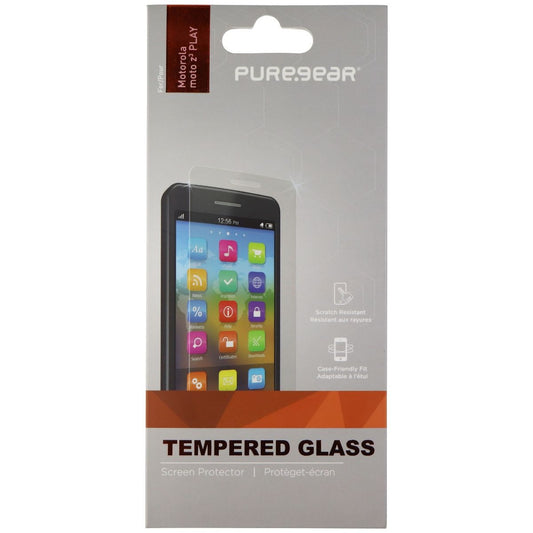 PureGear Tempered Glass Screen Protector for Motorola Moto Z3 Play - Clear Cell Phone - Screen Protectors PureGear    - Simple Cell Bulk Wholesale Pricing - USA Seller