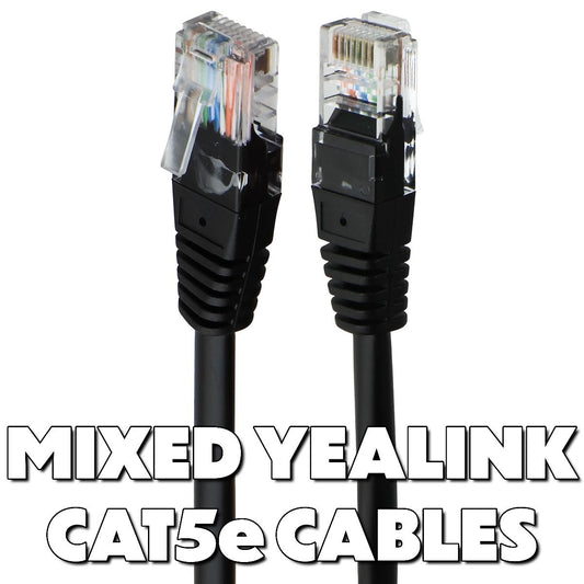 MIXED Yealink (3.3FT/1M) Cat5e Ethernet Cables - Black (E348815) Computer/Network - Ethernet Cables (RJ-45, 8P8C) Yealink    - Simple Cell Bulk Wholesale Pricing - USA Seller