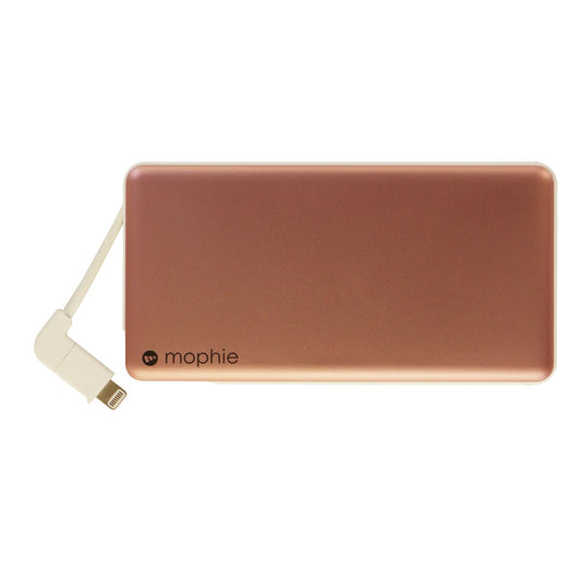 Mophie Powerstation Plus Mini Battery + Built-in Cables for iPhone - Rose Pink Cell Phone - Batteries Mophie - Simple Cell Bulk Wholesale Pricing - USA Seller