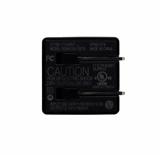 Motorola (5.1V/750mA) Dual USB Wall Charger Travel Adapter - Black (SPN5689A) Cell Phone - Chargers & Cradles Motorola - Simple Cell Bulk Wholesale Pricing - USA Seller