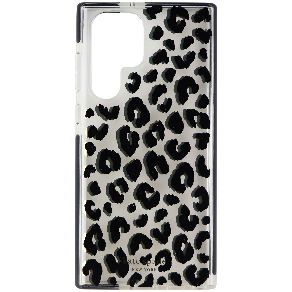 Kate Spade Defensive Hardshell Case for Galaxy S22 Ultra - City Leopard Black Cell Phone - Cases, Covers & Skins Kate Spade - Simple Cell Bulk Wholesale Pricing - USA Seller