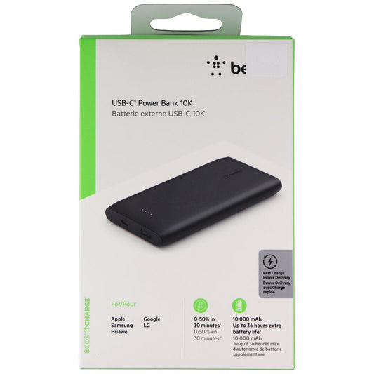 Belkin BoostCharge USB-C PD Power Bank 10K Battery Pack with USB-C Cable - Black Cell Phone - Chargers & Cradles Belkin - Simple Cell Bulk Wholesale Pricing - USA Seller