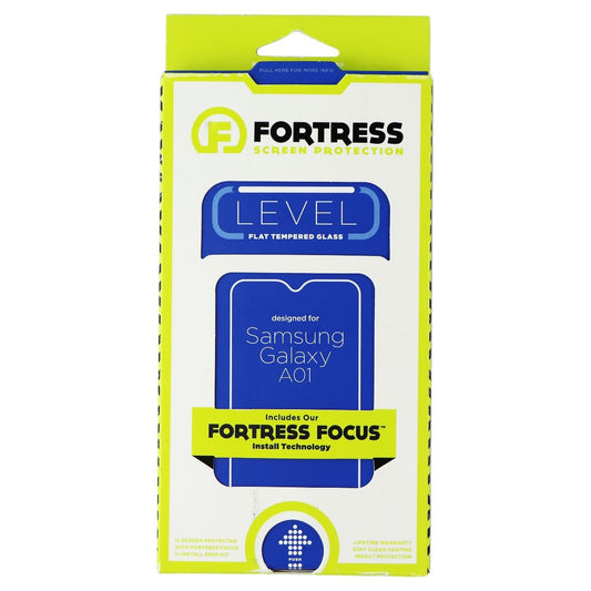 Fortress LEVEL Tempered Glass Screen Protector for Samsung Galaxy A01 - Clear Cell Phone - Screen Protectors Fortress    - Simple Cell Bulk Wholesale Pricing - USA Seller