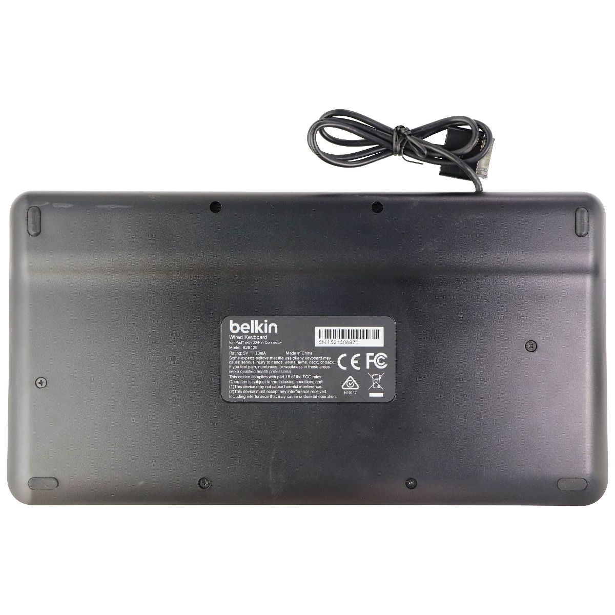 Belkin MFi Certified Secure Wired Keyboard with 30-Pin Connector for iPad 3/2/1 Keyboards/Mice - Keyboards & Keypads Belkin - Simple Cell Bulk Wholesale Pricing - USA Seller