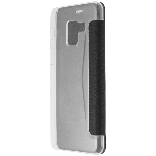 Xqisit Flap Cover Case for Samsung Galaxy A8 (2018) Smartphone - Clear & Black Cell Phone - Cases, Covers & Skins Xqisit - Simple Cell Bulk Wholesale Pricing - USA Seller
