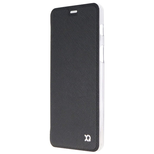 Xqisit Flap Cover Case for Samsung Galaxy A8 (2018) Smartphone - Clear & Black Cell Phone - Cases, Covers & Skins Xqisit - Simple Cell Bulk Wholesale Pricing - USA Seller