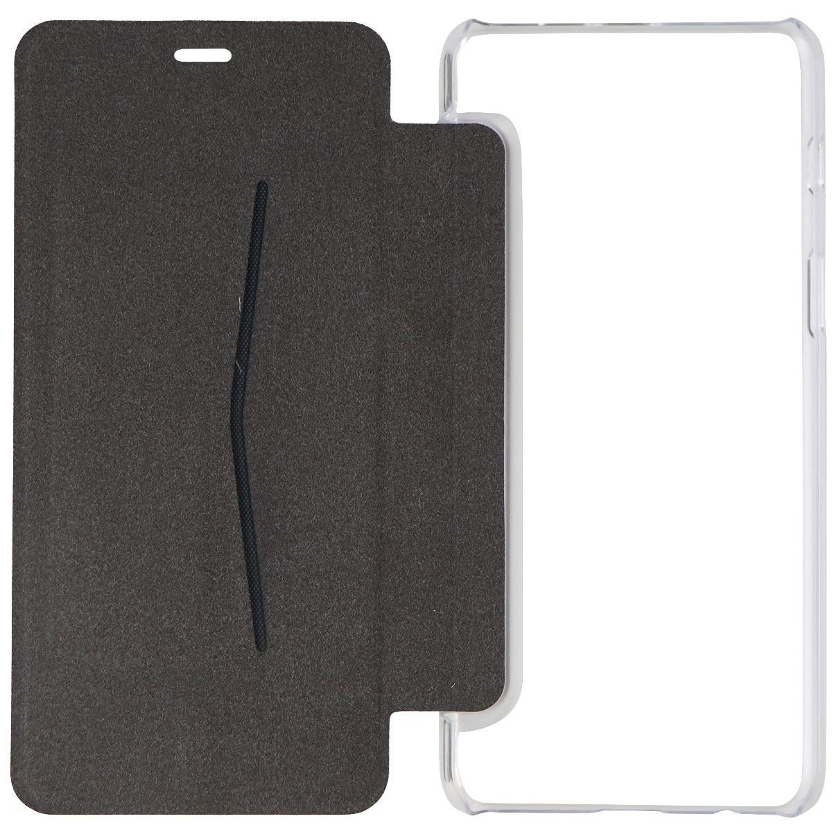 Xqisit Flap Cover Case for Samsung Galaxy A8 (2018) Smartphone - Clear & Black Cell Phone - Cases, Covers & Skins Xqisit - Simple Cell Bulk Wholesale Pricing - USA Seller