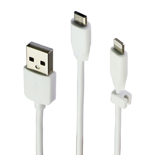 Hoco (1M/3.3-Foot) Rapid Charging 2-in-1 Cable with Micro-USB and 8-Pin - White Cell Phone - Cables & Adapters HoCo - Simple Cell Bulk Wholesale Pricing - USA Seller