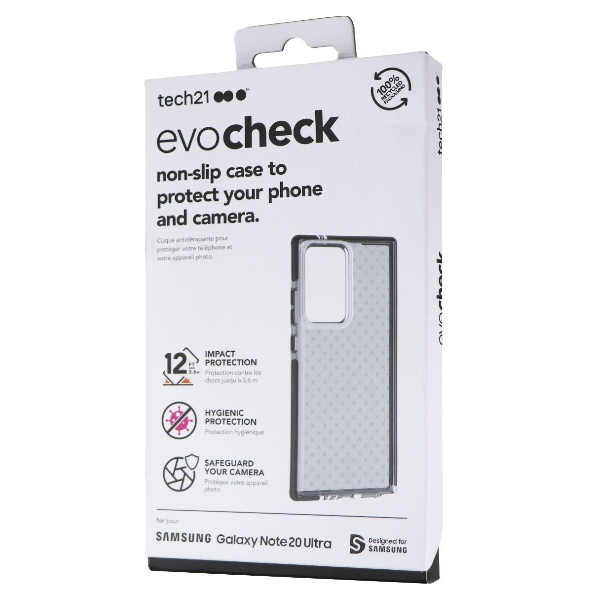 Tech21 Evo Check Gel Case for Samsung Galaxy Note20 Ultra - Smokey Black Cell Phone - Cases, Covers & Skins Tech21 - Simple Cell Bulk Wholesale Pricing - USA Seller
