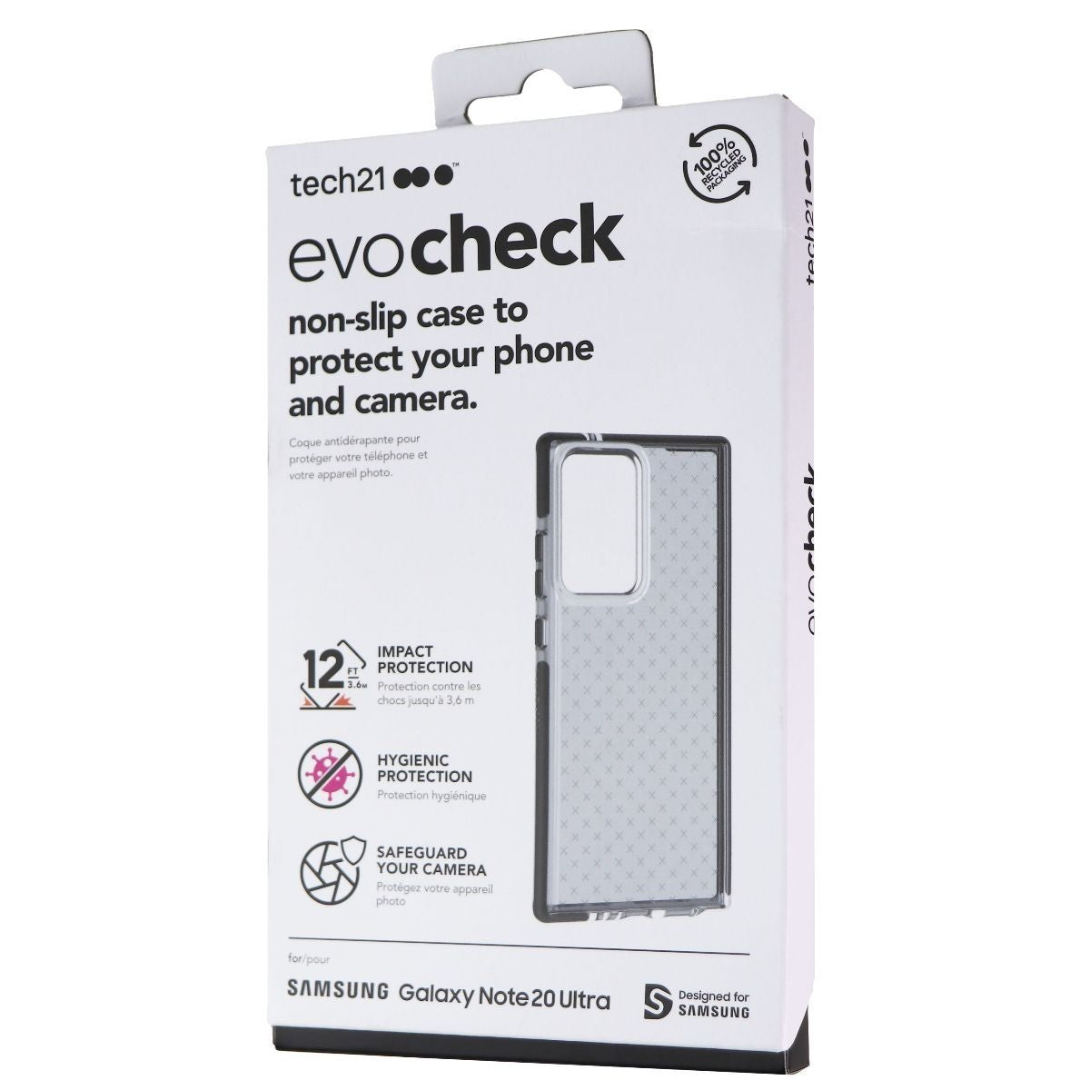 Tech21 Evo Check Gel Case for Samsung Galaxy Note20 Ultra - Smokey Black Cell Phone - Cases, Covers & Skins Tech21    - Simple Cell Bulk Wholesale Pricing - USA Seller