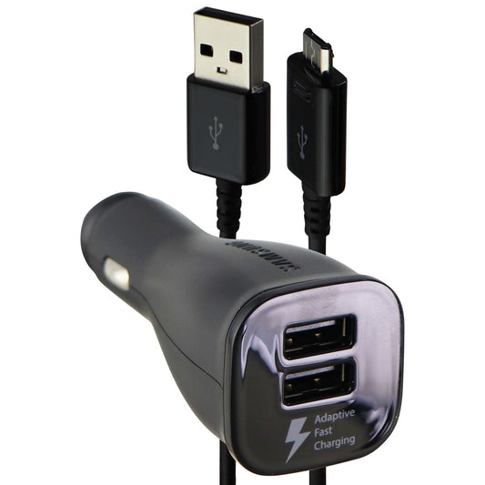 Samsung Fast Charge Dual USB Car Adapter & 5-Foot Micro-USB Cable - Black Cell Phone - Chargers & Cradles Samsung - Simple Cell Bulk Wholesale Pricing - USA Seller