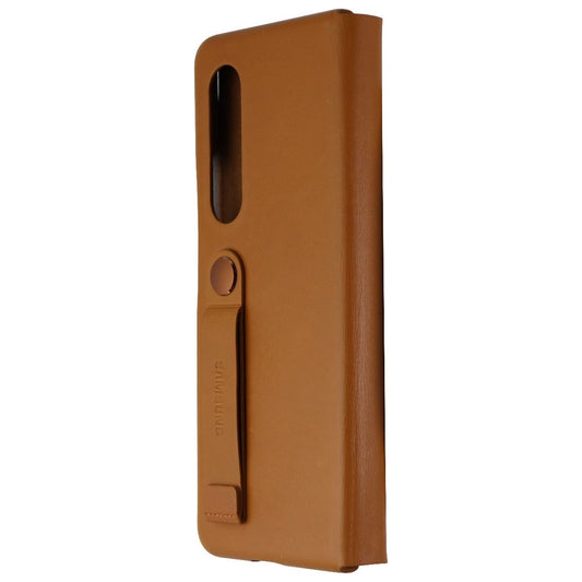 Samsung Leather Protective Cover for Galaxy Z Fold3 5G - Camel (EF-FF926LAEGUS) Cell Phone - Cases, Covers & Skins Samsung    - Simple Cell Bulk Wholesale Pricing - USA Seller